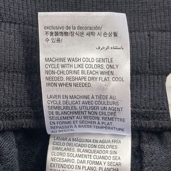 Ideology Joggers 3X Black Rayon Knit with Velour Tuxedo Stripe Pants - Picture 7 of 9